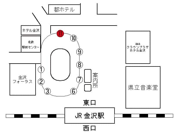 金沢駅バス停